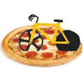 thumbnail image 1 of ZHAOCHENG Rueda de pizza para bicicleta, cortador de pizza en forma de bicicleta, cortador de pizza doble de acero inoxidable, cuchillas súper afiladas con revestimiento antiadherente y soporte para c, 1 of 5