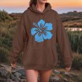 thumbnail image 2 of Towmus Women's Graphic Hoodies Casual Sweatshirts Letter Flower Print Hooded Plus Size Pullover Tops Cute Fall Clothes, 2 of 6