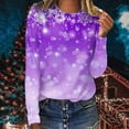 thumbnail image 1 of Aqestyerly Haut de Noël pour Femmes Mode T-Shirt Décontracté à Col Rond à Manches Longues Imprimé Blouse Hauts pour Femmes, 1 of 5