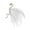 White, variant on Fashionable Flamingo Feather Brooch With Zircon Stones Eye Catching Lapel Pin Clothes Decoration For Daily Wear