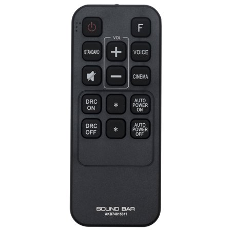 Replacement Remote AKB74815311 Fit for LG 2.0 Ch Soundbar LAS160B LAS260B