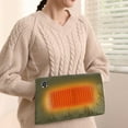 thumbnail image 2 of Green Hand Warmer Graphene Heating Pad Usb Charging Digital Display Constant Temperature Portable Warm Bag 16.9X12.6 Inches Polyester Green Color, 2 of 9