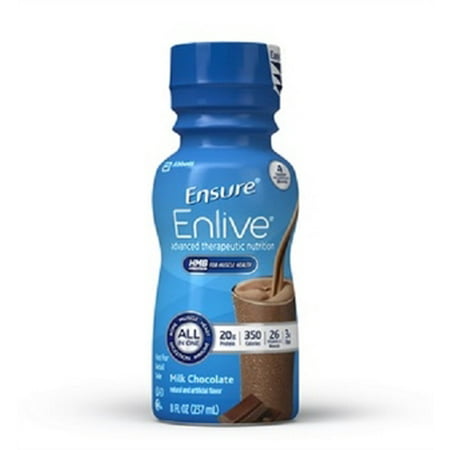 Ensure Enlive Nutritional Shake, Chocolate, 8 Ounce Bottle, Abbott 64283 - Case of