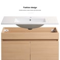 thumbnail image 5 of KYLE & KAY 24 inch Modern Wall-Mounted Bathroom Sink Cabinet, Floating Bathroom Vanity with Storage and Two Soft Close Doors,with Sink, Faucet Not Included,Solid Wood, Light Oak., 5 of 8
