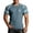 Light Blue, variant on Men's Casual Summer Western Aztec Print Short Sleeve Tee, Lightweight Comfortable Raglan Top with Classic Cowboy Design
