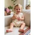 thumbnail image 6 of Loicainy Toddler Baby Girl Summer Outfit 6 12 18 24 Months 2T 3T 4T Casual Decorative Flower Design Sleeveless Tops and Shorts 2 Pcs Clothes Set, 6 of 9