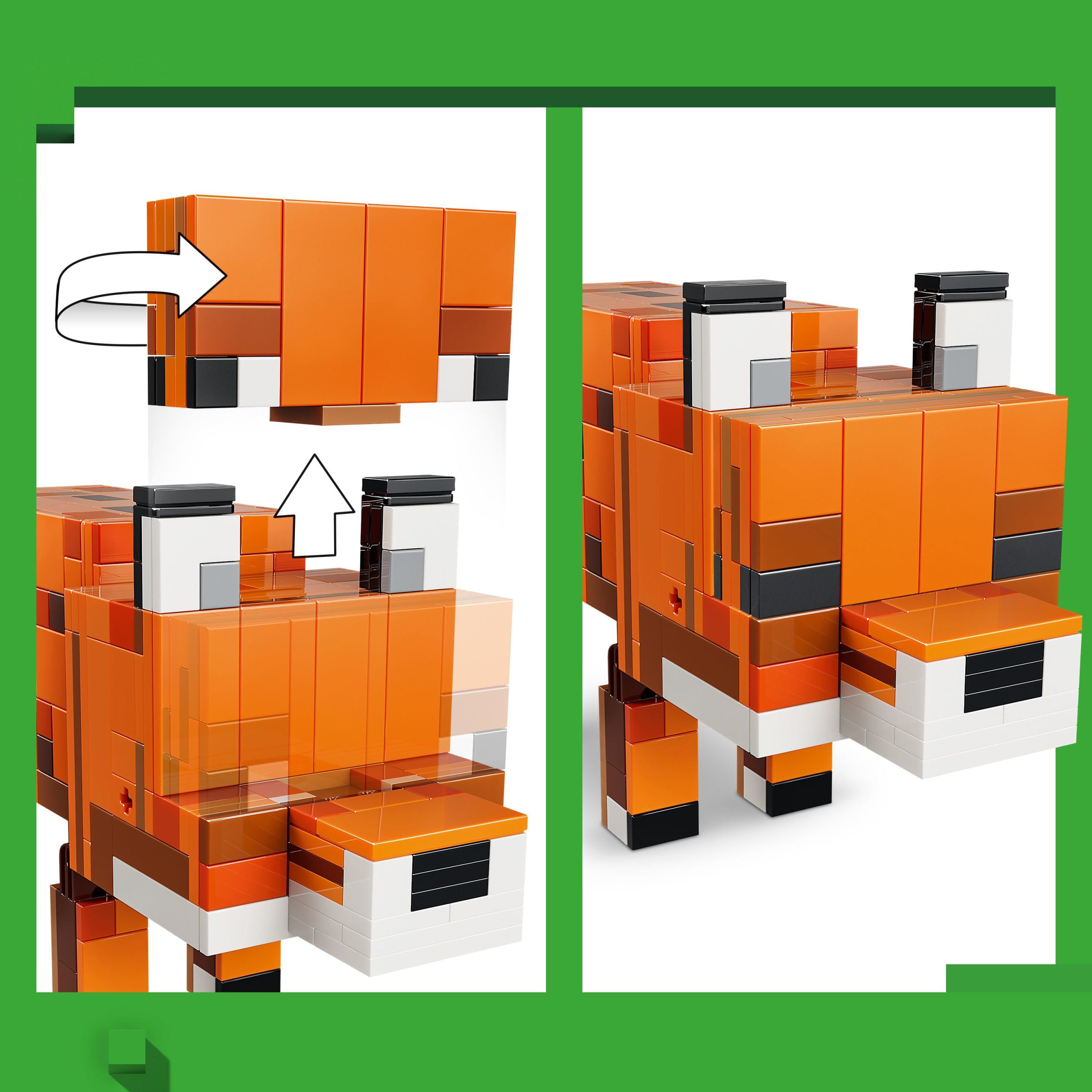 LEGO Minecraft Le Renard, Cadeau de Décoration de Jeu 21588