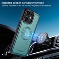 thumbnail image 2 of Decase Magnetic PU Leather Wallet Phone Case for iPhone 12 Mini, RFID Blocking, Mag-Safe Compatible, 2-in-1 Removable Card Holder,Shockproof Flip PU Leather Phone Cover,Green, 2 of 9