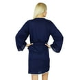 thumbnail image 4 of Bimba Women Getting Ready Bridesmaid Robes Blue Rayon Short Robe, 4 of 5