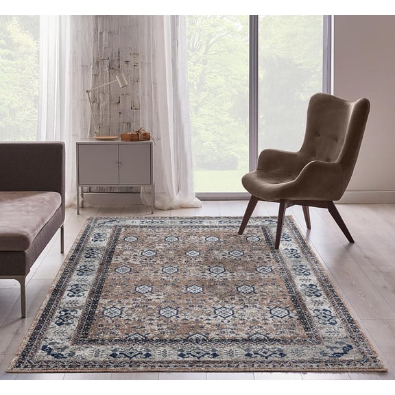 Luxe Weavers Taba Collection Area Rug 7081 Beige 8x10