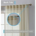 thumbnail image 2 of THD Scarlett Semi Sheer Pocket Top & Back Tab Lightweight Window Curtains Drapery Panels, 2 Panels, 2 of 4