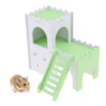 thumbnail image 3 of Hamster House W/ Slide Hamster Bed Cage Nest Hedgehog Castle Climb Toys Green, 3 of 8