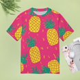 thumbnail image 4 of Lunarable Pineapple T Shirts Basic T-Shirt Short Sleeve Ladies Tee Shirt Summer Graphic Clothing, 4 of 6