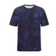 thumbnail image 5 of Ceisia Men's Casual Solid Color T-shirt High Elastic Loose Fit Short Sleeve Round Neck All Season Sport Tee Tops Blue L Gifts, 5 of 6