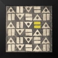 thumbnail image 2 of Grey, Jace 15x15 Black Modern Framed Museum Art Print Titled - Pattern MateYellow Gray, 2 of 5