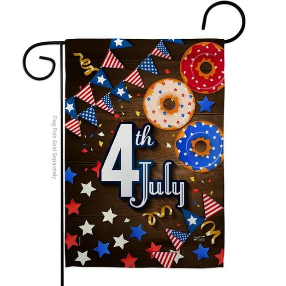 Angeleno Heritage G135203-BO 13 x 18.5 in. 4th July American Fourth of Vertical Garden Flag with Double-Sided House Decoration Banner Yard Gift