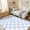 Light blue, variant on GlowSol 6×9 Light Pink Checkered Washable Non-Slip Low Pile Plaid Area Rug for Living Dining Bedroom