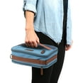 thumbnail image 6 of Arctic Zone Canvas Expandable Horizontal Lunch Box with Removable Shoulder Strap - Blue, 6 of 9