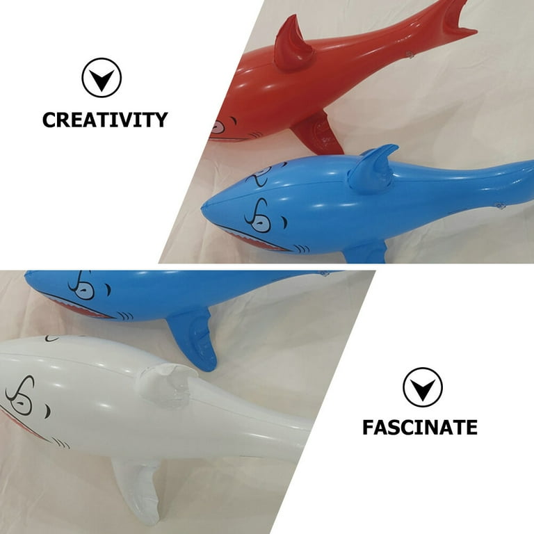 Inflatable animals 9Pcs Kids Shark Toys Beach Floating Shark Toys Inflatable Summer Floating Shark