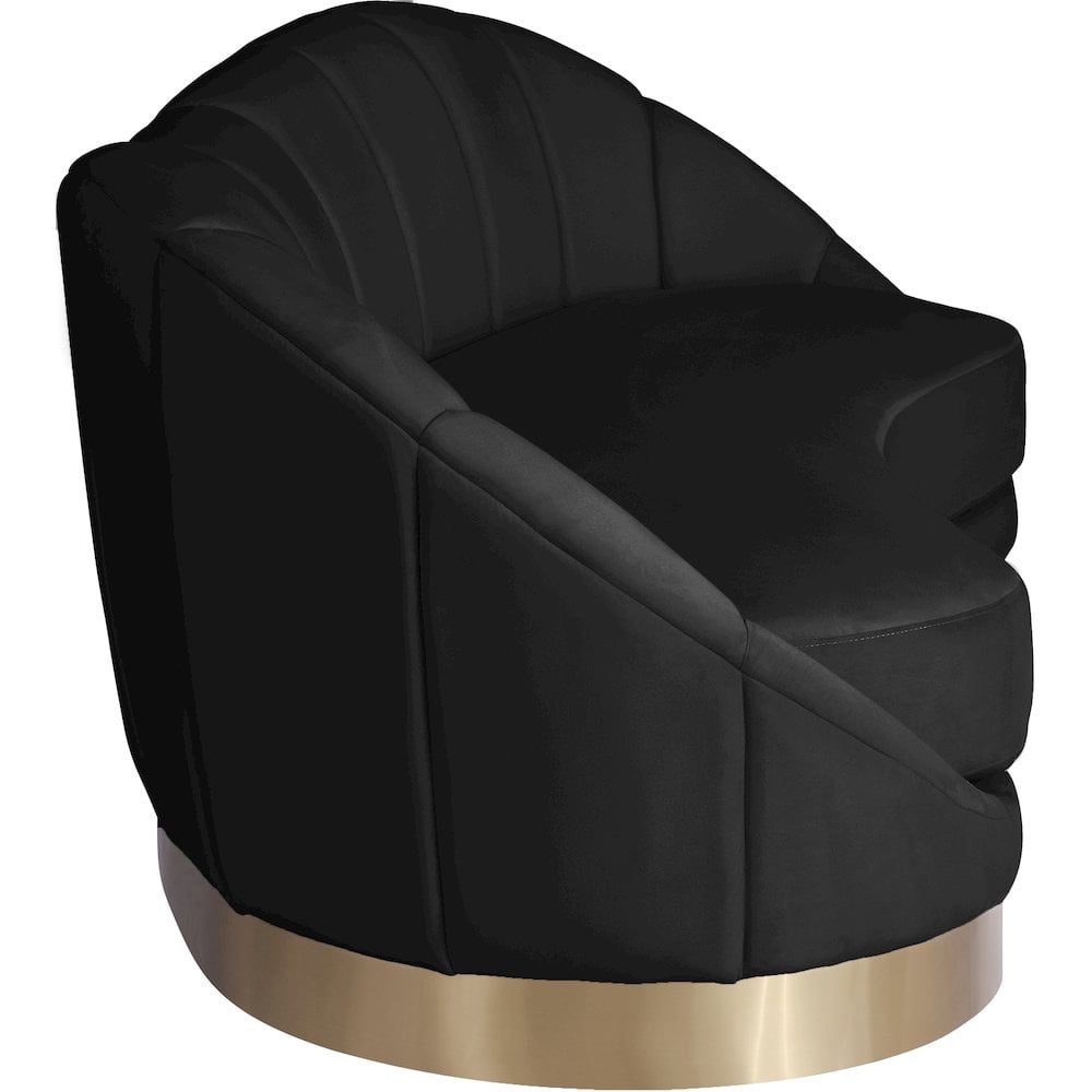 Meridian Furniture Shelly Black Velvet Sofa