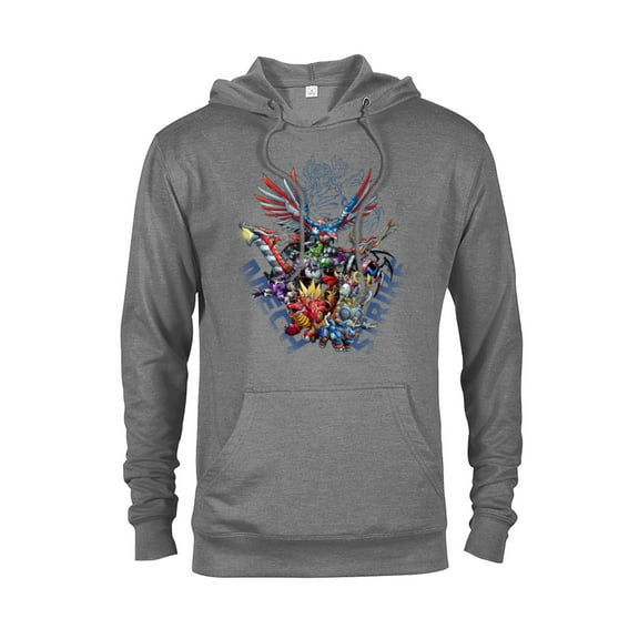 Marvel Mech Strike: Mechasaurs Avengers Mechs Versus Ultron - Pullover Hoodie for Adults - Customized-Graphite Heather