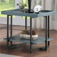 thumbnail image 4 of Furniture of America Humere Wood Table d'Appoint à 1 Tablette en Bleu Antique, 4 of 7