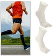 thumbnail image 2 of Unique Bargains 1 Pair Full Finger Five Toe Socks Unisex Non Slip Daily Fit Finger Socks White, 2 of 7