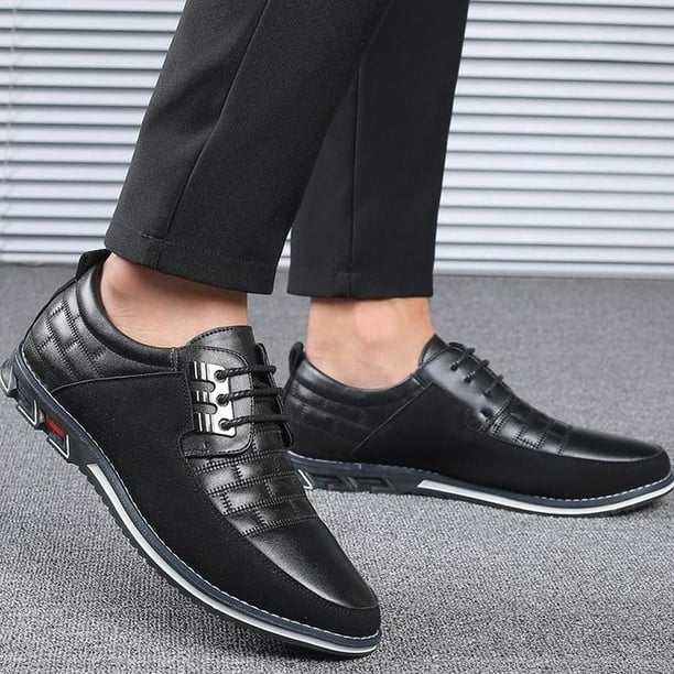 Zapatos de vestir de cuero para hombres zapatos de negocios comodos zapatillas de vestir casuales de moda