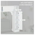 thumbnail image 5 of Over Toilet Storage Cabinet, Freestanding Bathroom Organizer with Adjustable Shelves, White Toilet Rack Space Saver - 35"W x 9"D x 41"H, 5 of 8