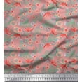 thumbnail image 1 of Soimoi Crepe Silk Fabric Tropical Leaves,Plumeria & Heliconia Floral Printed Craft Fabric by The Yard 42 Inch Wide, 1 of 1