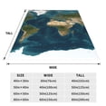 thumbnail image 3 of Balery World Map Manta de Felpa Suave y Acogedora – Cobija de Franela Aterciopelada para Cama, Lavable y Cálida para Sofá, Mascotas, Transpirable-60"x50", 3 of 7