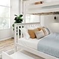 thumbnail image 2 of Plank+Beam Solid Wood Twin over Full Bunk Bed with Storage Trundle for Adults/Kids, White, 2 of 10
