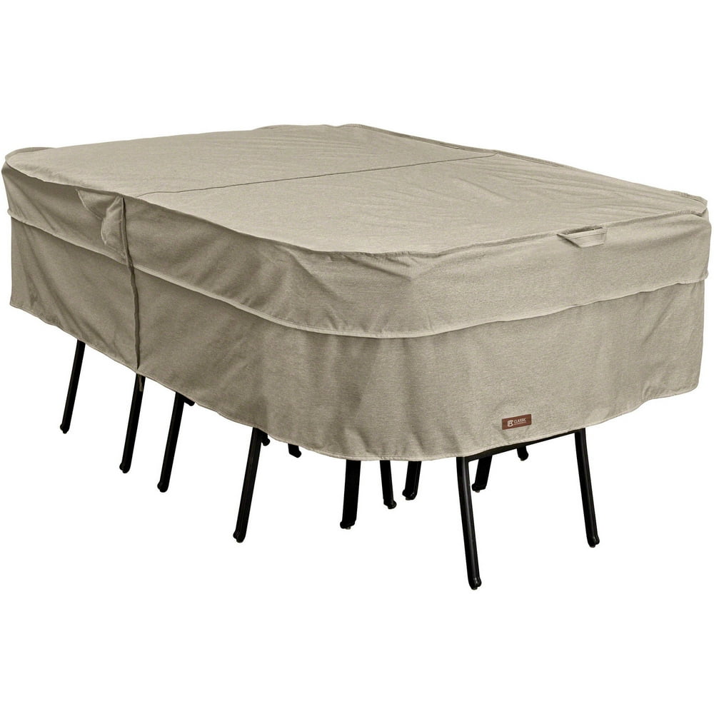 Classic Accessories Montlake Water-Resistant 108 Inch Rectangular/Oval Patio Table & Chair Set 