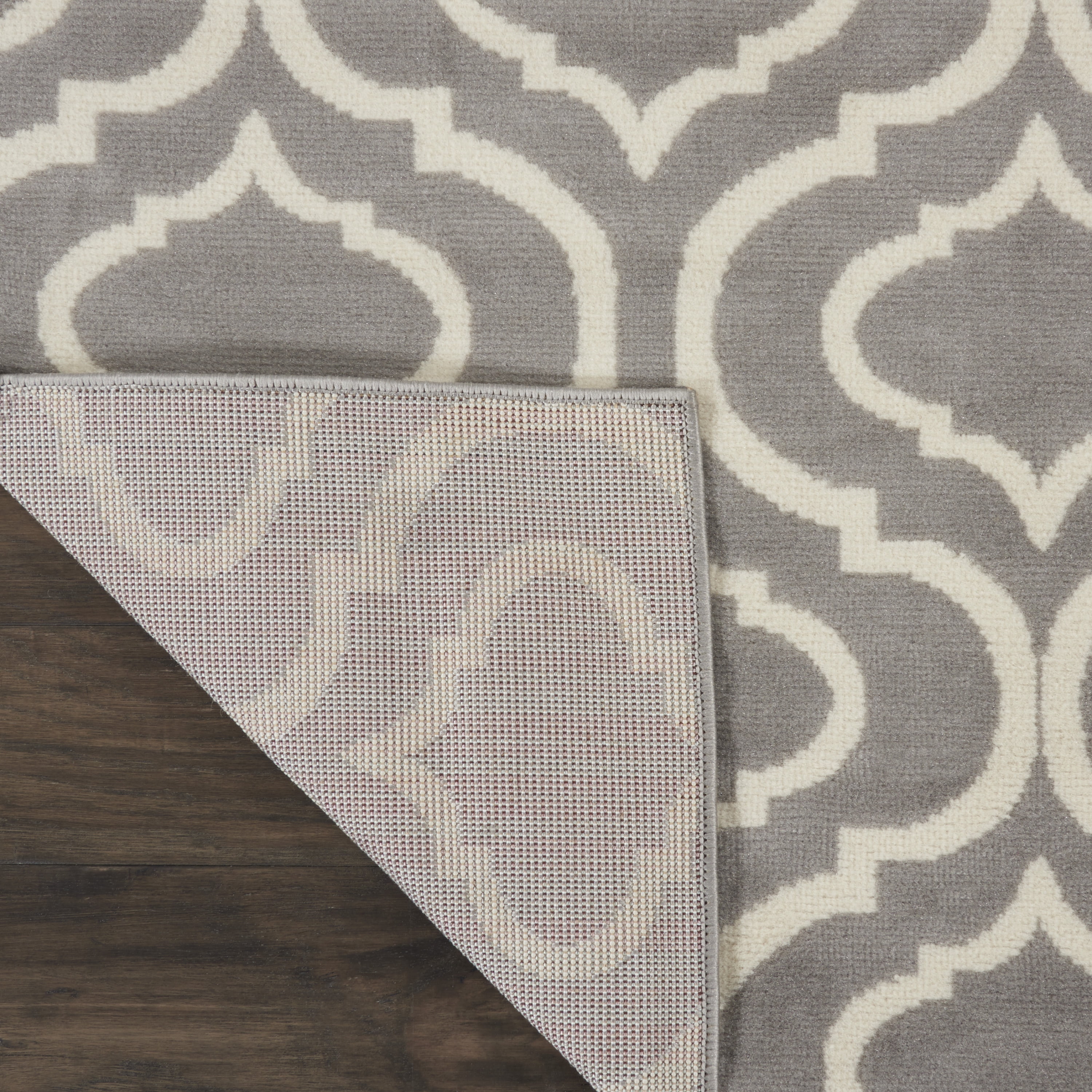 Nourison Bliss Transitional Moroccan Grey 7'10" x 9'10" Area Rug, (8' x 10')