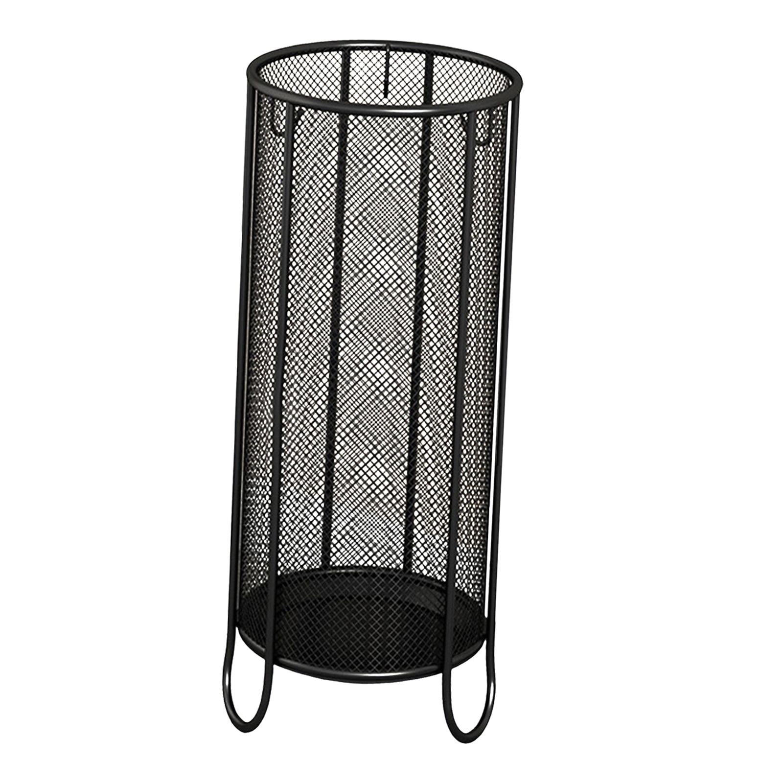 Porte-parapluie En Plastique Noir - Dimensions 50x28x28 Cm, Design Arrondi, Pour Entrée Ou Couloir - 6