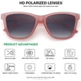 thumbnail image 3 of Polarized Classic Retro Sunglasses for Men and Women, Trendy UV400 Protection Shades, 3 of 5
