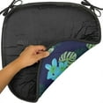 thumbnail image 6 of Tropical Chair Seating Cushion Set of 12, Exotic Leaves and Flowers Blooming Hawaiian Foliage Botanical Pattern, Seat Pads with Anti-slip Backing, 16"x16", Indigo and Multicolor, by Ambesonne, 6 of 7
