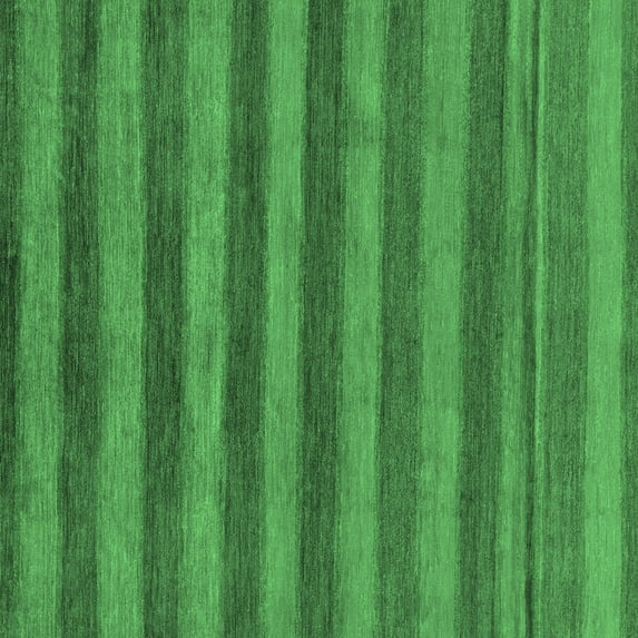 Ahgly Company Indoor Square Abstract Emerald Green Modern Area Rugs, 5' Square