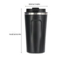 thumbnail image 3 of Glass Water Bottle,Travel Mug Insulated Coffee Cup With Leakproof Lid Vacuum Insulation Stainless Steel For Hot And Cold Water Coffee And Tea 510ml, 3 of 7