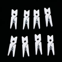 HINTRMENT Mini Wood Clips White 300Pcs 0.2X1in