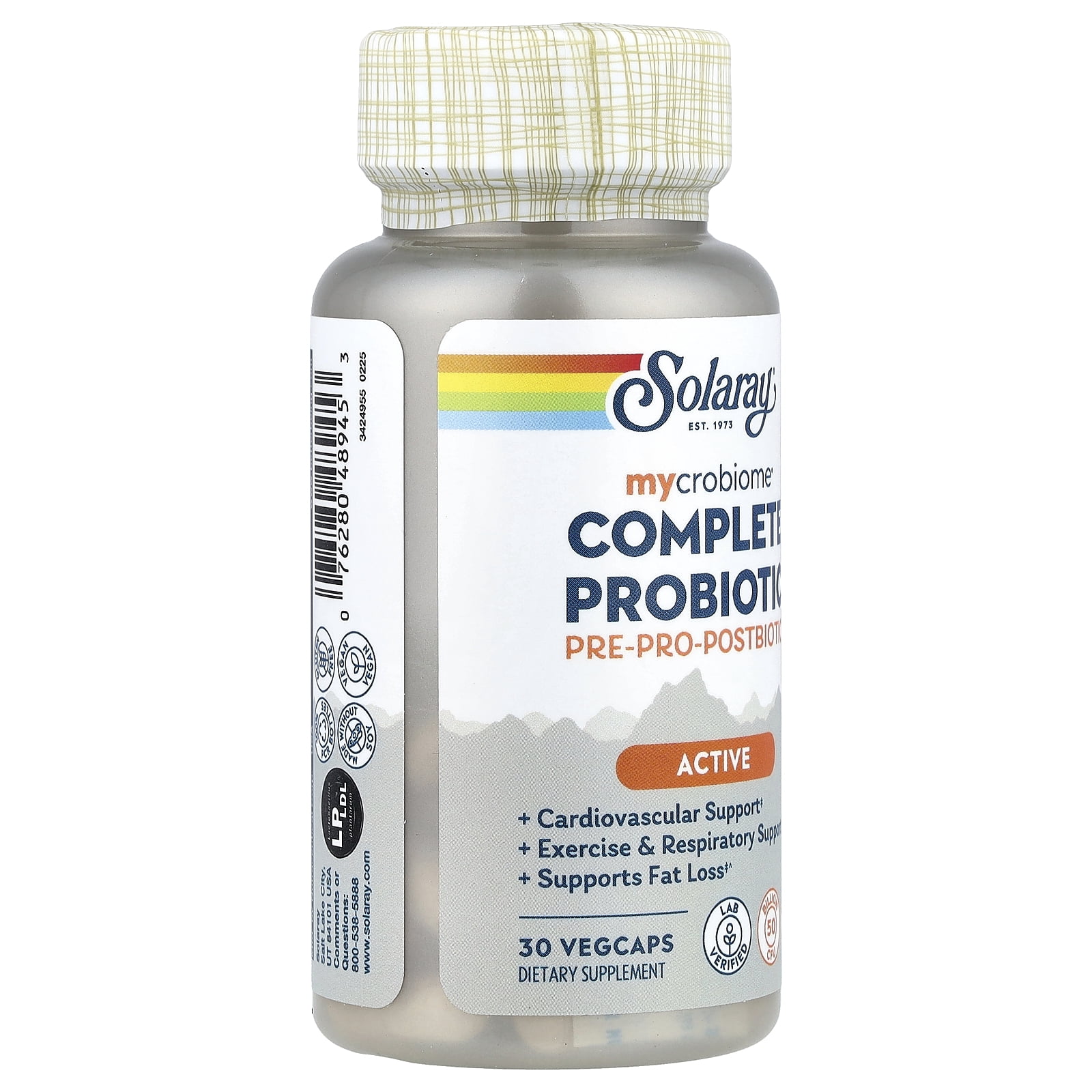 Solaray Mycrobiome®, Complete Probiotic, Active, 30 VegCaps