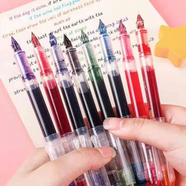 Bolígrafo de color simple que no cambia de color con punta F para estudiantes que practican la escritura a mano