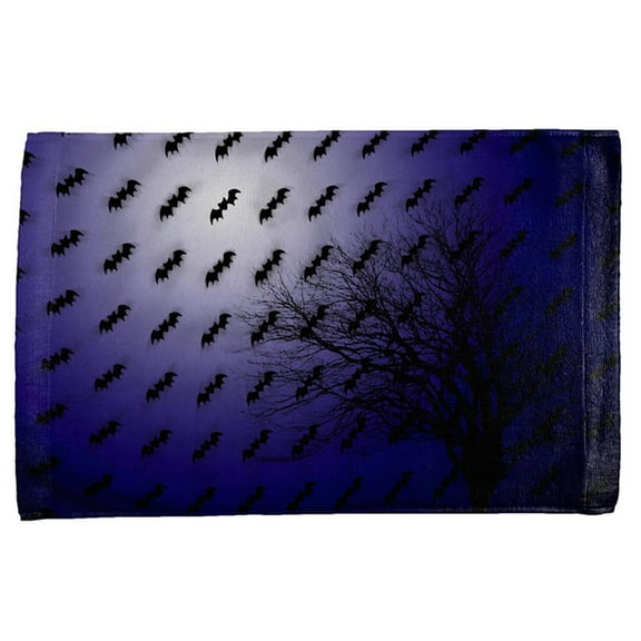 Halloween Bats in the Full Moon Light All Over Hand Towel