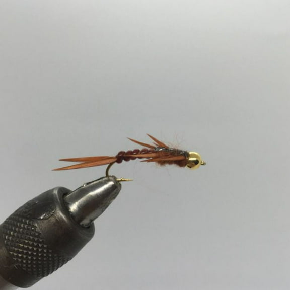 One Dozen (12) - Beadhead Stonefly - Brown - Nymph