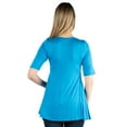 thumbnail image 3 of 24seven Comfort Apparel Elbow Sleeve Maternity Swing Tunic Top, 3 of 4