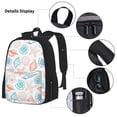 thumbnail image 3 of Pofeuu Colorful Seashells1 Print Backpack Travel Backpacks With Lunch Bag Pencil Bag Set 3 pcs Set Cartoon Backpack, 3 of 7
