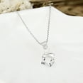 thumbnail image 2 of Gleaming Clear Crystal Prism Cube on Sterling Silver Pendant Necklace for Men and Women Anniversary Jewelry Gift, 2 of 5