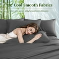 thumbnail image 5 of SONORO KATE 6 Pieces Bamboo Bed Sheets Set, Luxury Rayon Derived - Deep Pockets - Wrinkle Free - Extremely Soft, Full, Dark Gray, 5 of 6