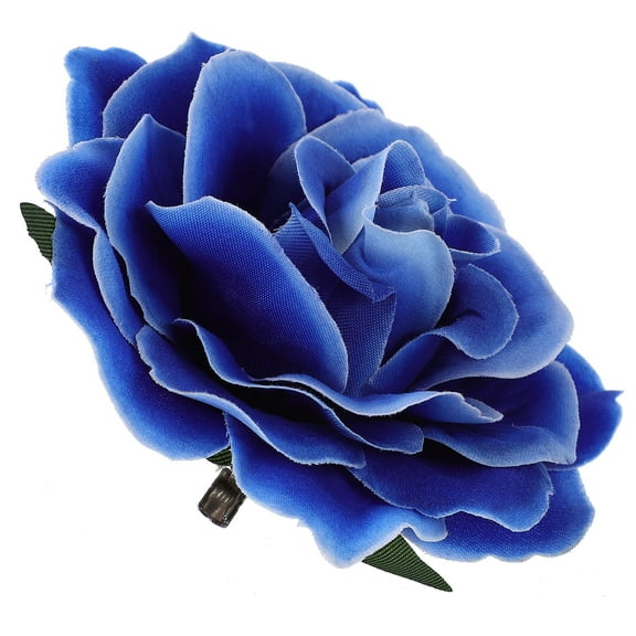HEANUJJ Artificial Blue Rose Brooch Pin for Hair Decoration with Floral Design Party Accessory