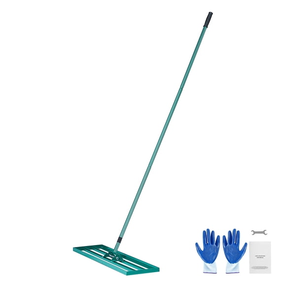 KFFKFF Grass Flattening Implement, 36"x10" Lawn Smoothing Device, Robust Yard Equalizer with 78" Steel Lengthened Grip, Garden, Golf Green, and Farm Lawn Leveling Rake